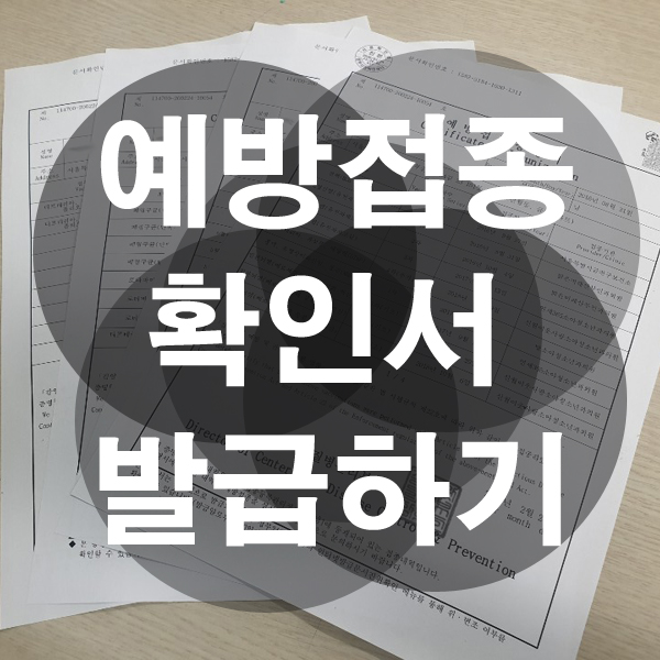  어린이집 제출용 예방접종확인서 인터넷 발급하기