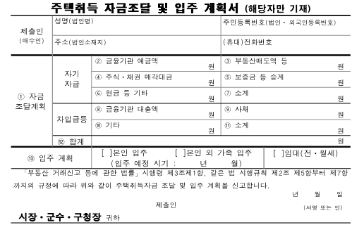  사실상 '주택매매거래허가제' 부활...주택'자금조달계획서'