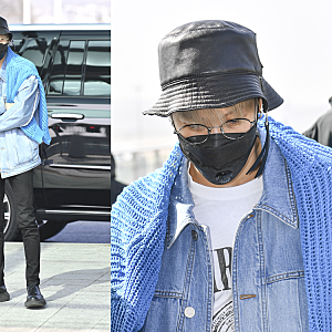 태민 공항패션 스타일링 : 시스템 옴므 데님 점퍼 & 가디건 패션 예쁘잖아 ♡