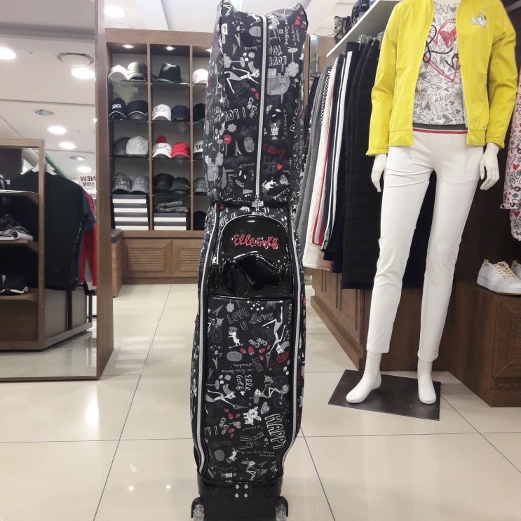   최저가핫딜} 여성골프백 [ NC불광점엘르골프 솔리다드 프린트 캐디백여6G27501 골프백 블랙 ]