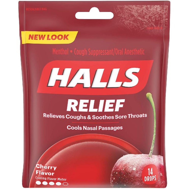   Halls 호올스 릴리프 코프 드롭 체리 14 개입 상세페이지참조 상세페이지참조