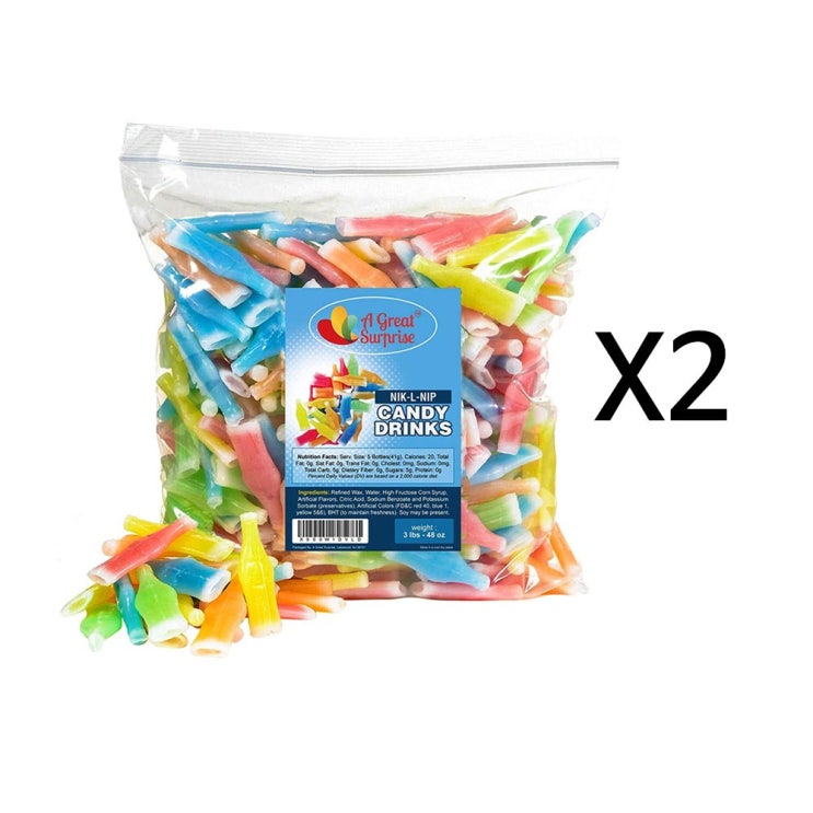   NikLNip 닉클립 왁스 병 캔디 드링크 3LB X 2개 단품