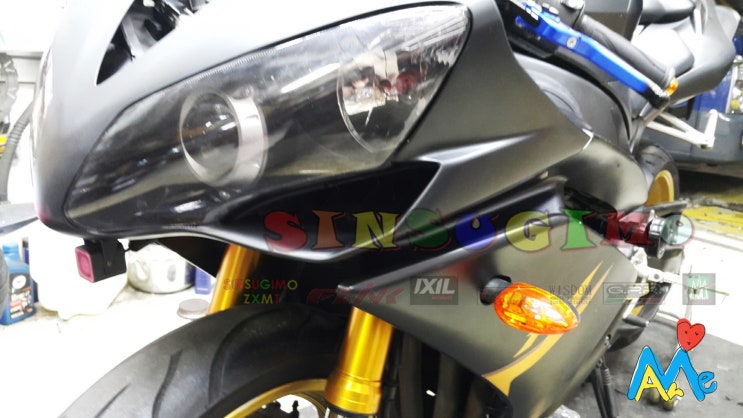  yamaha r1 2008년식 신스기모카울 장착및 각종부품 작업[9]