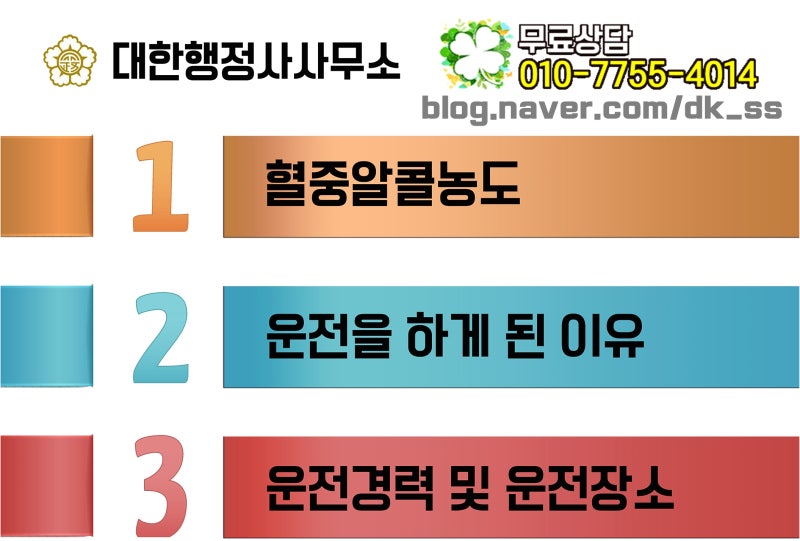 음주운전 면허정지 1회 4