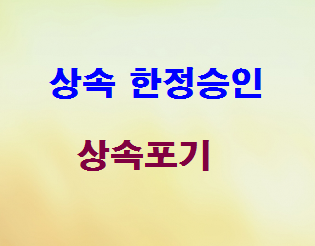  창원 마산 법무사의 상속포기와 상속 한정승인 내용 보기