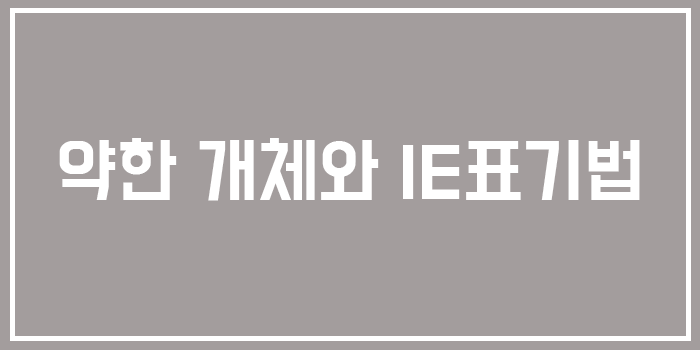  [Database] 데이터베이스 약한 개체와 IE표기법
