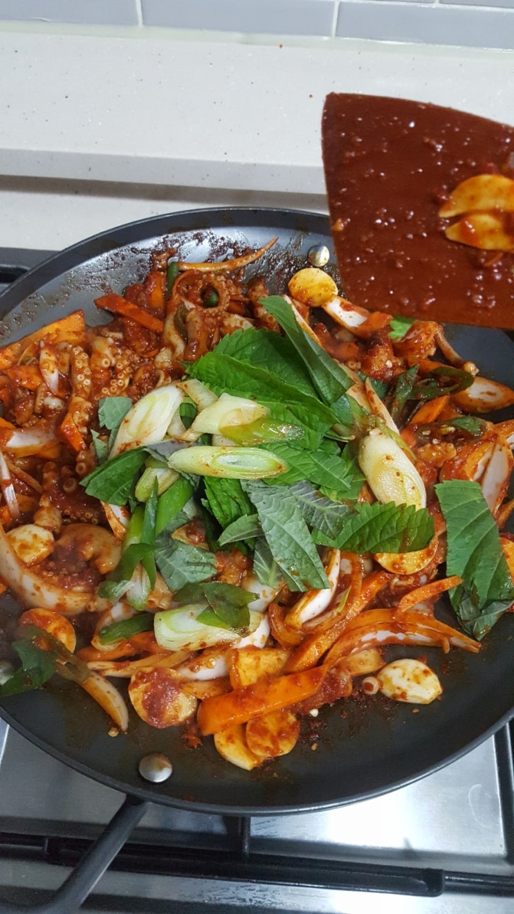  백종원 매콤한! 낙지볶음 만들기:)  몸에 좋은 낙지볶음!
