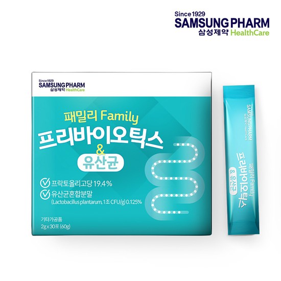  삼성제약헬스케어 패밀리 프리바이오틱스 유산균 30포 1개월분 상세설명 참조 없음