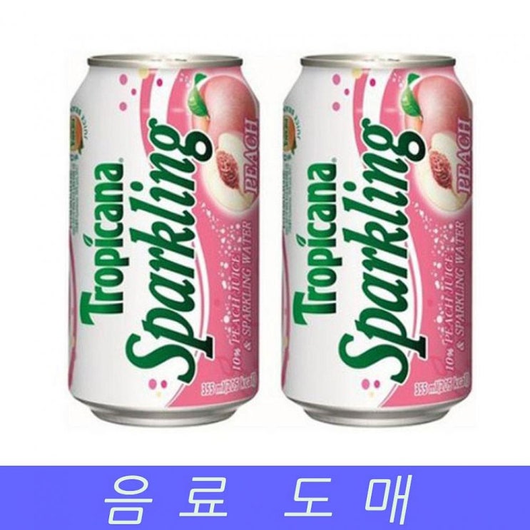  정배마트 음료수 뚱캔 트로피카나 스파클링 복숭아 355mlX24EA 탄산음료 1