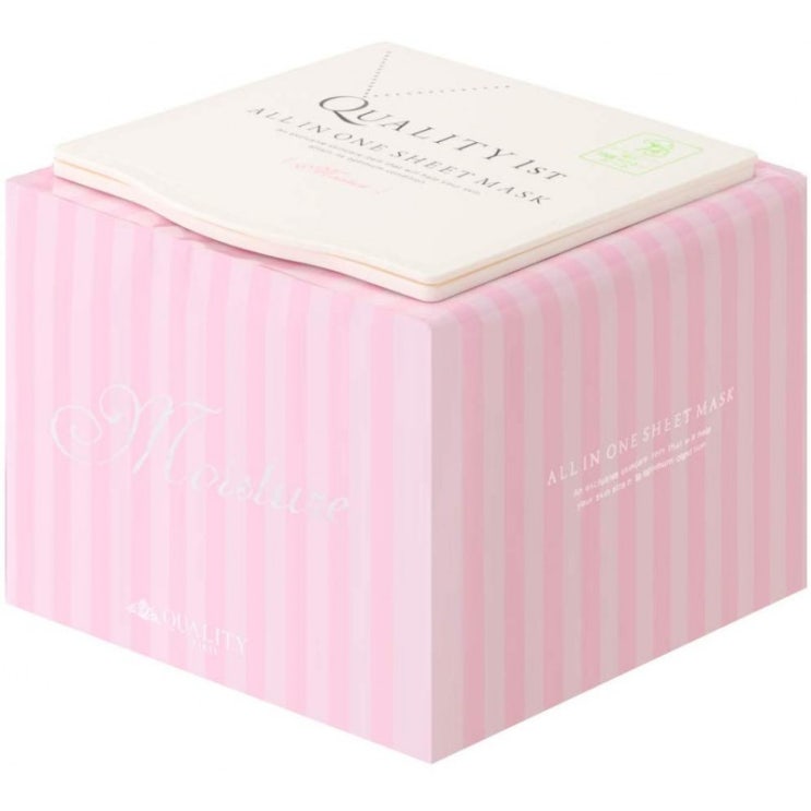  ️[ 마스크50 역대급상품][사용후기] 퀄리티 퍼스트Quality 1st올인원 시트 마스크 모이스트 EX50장BOX장시간 고보습 1