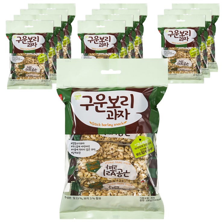  과자 관련 -구운보리 과자, 100g, 12개