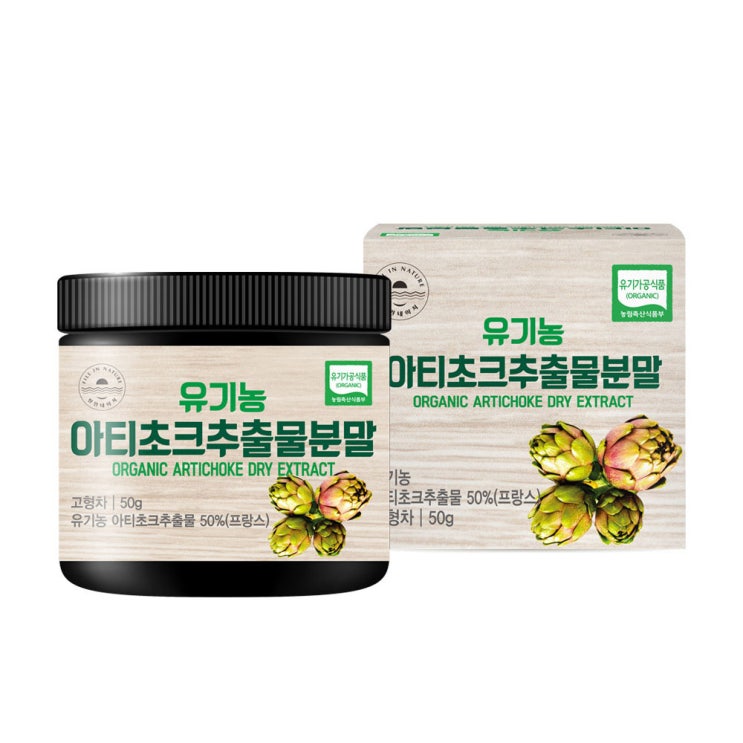  대박난   아티초크관련 -필인네이처 유기농 아티초크 추출물 분말, 50g, 1개