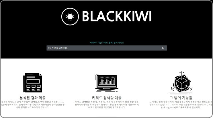  블랙키위로 간단하게 알아보는 네이버 키워드 검색량