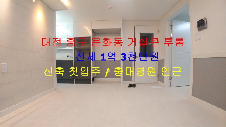  대전 중구 문화동 충대병원 인근에 있는 신축 첫입주 !! 거실큰 투룸 귀한 전세 매물입니다 ^^
