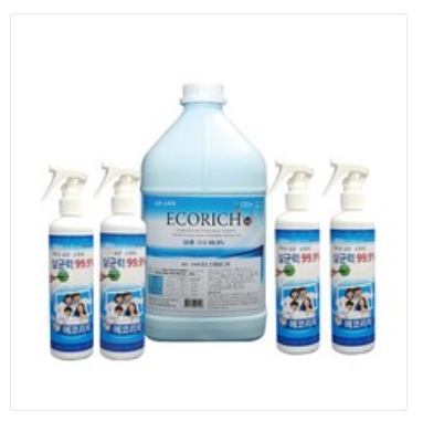  뿌리는 소독제 살균제 에코리치 스프레이형 300ml 살균소독제