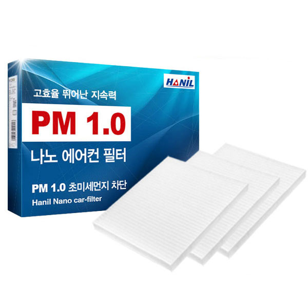 한일 PM1.0 나노 자동차 에어컨 필터, NN149, 3개입