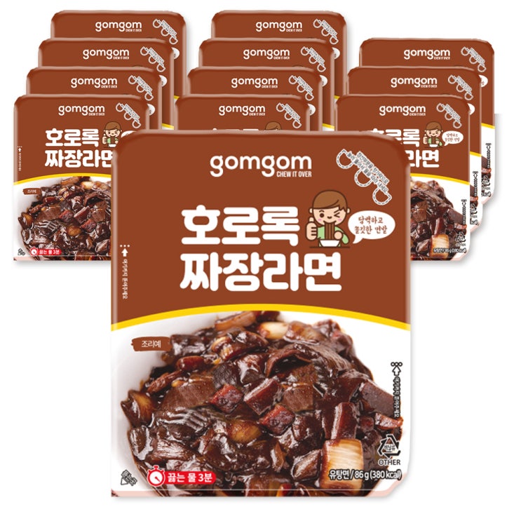  ️살면서 꼭 사야 하는  [ 라면] 1위는?  곰곰 호로록 짜장 라면 86g 12개입