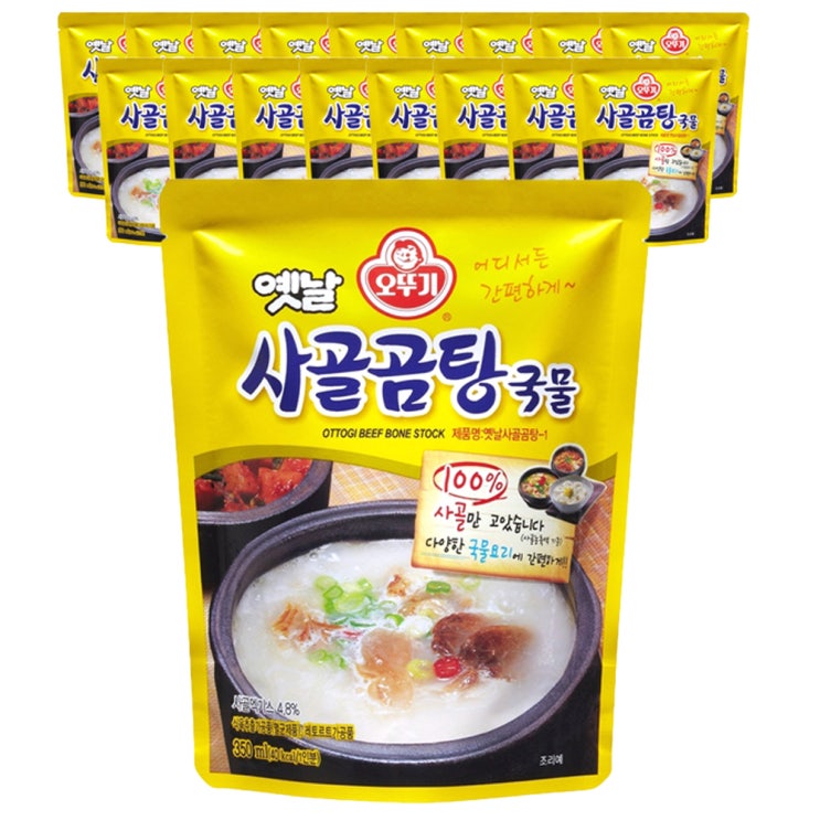  오뚜기 옛날 사골곰탕 350gX18개입 BOX 350ml 단일 수량