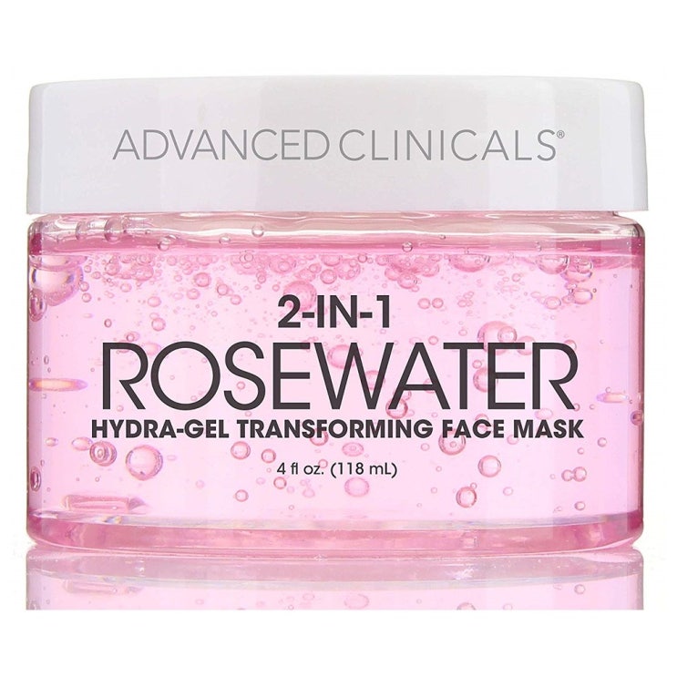  WHATBOX WHAT BOX Advanced Clinicals 가는 선 건성 피부 붓기를위한 진보 된 임상 로즈 워터 마스크 불가 리안