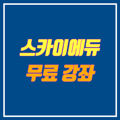 스카이에듀 스듀패스 무료 (코로나 / 전홍철, 유대종)