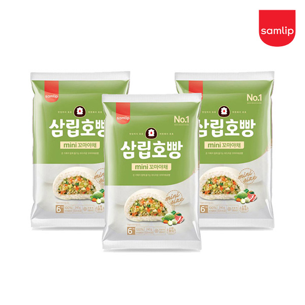  할인특가 로켓프레시 ; SPC삼립 냉동 꼬마호빵 야채 6입 x 10봉 단품 ; 식품