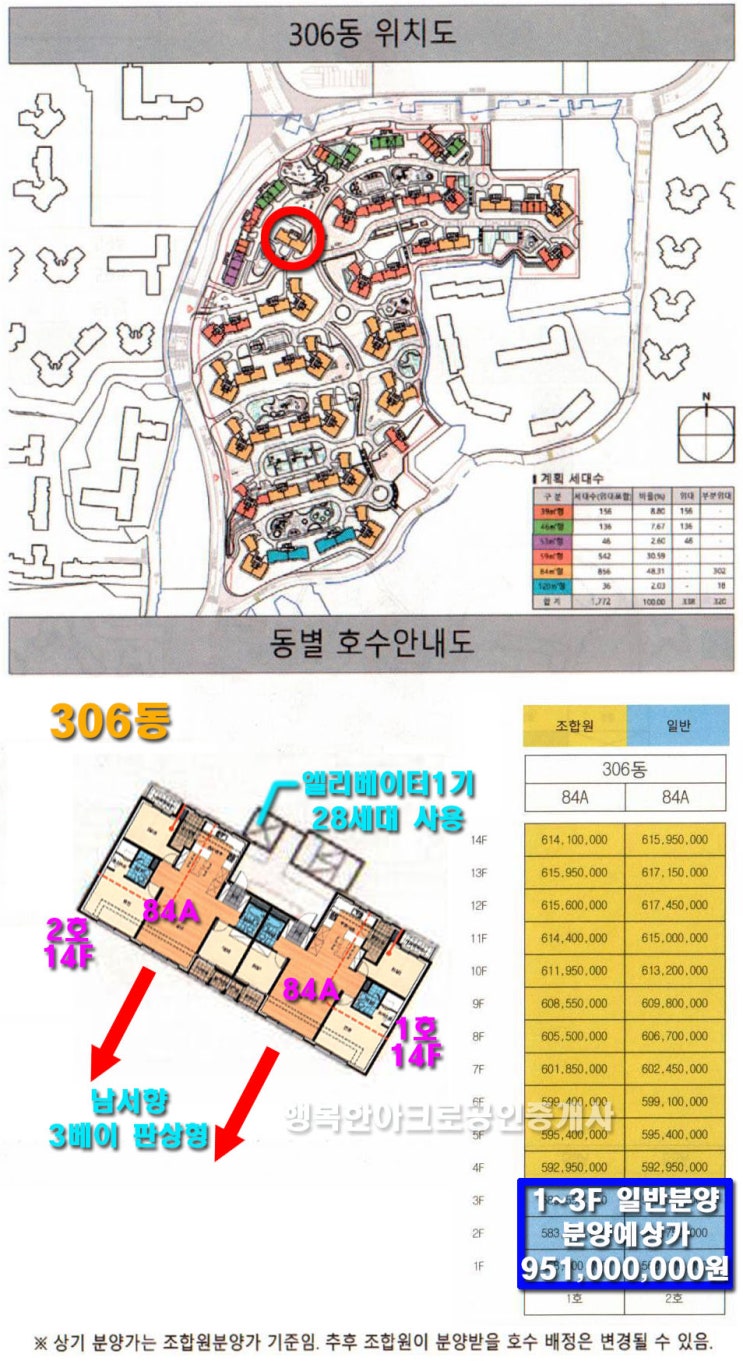  흑석3구역 흑석리버파크자이 5월 일반분양예정 - 306동 분양가,위치,동선