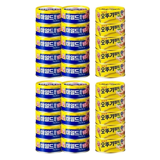  할인특가 로켓프레시 ; 오뚜기 마일드 참치 150g 20캔살코기참치 150g 10캔 1세트 ; 식품