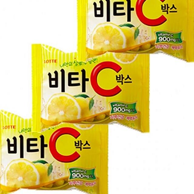 널리 롯데 비타씨 박스 12알 x 24개 새콤달콤한 레몬맛 캔디 비타민C 1