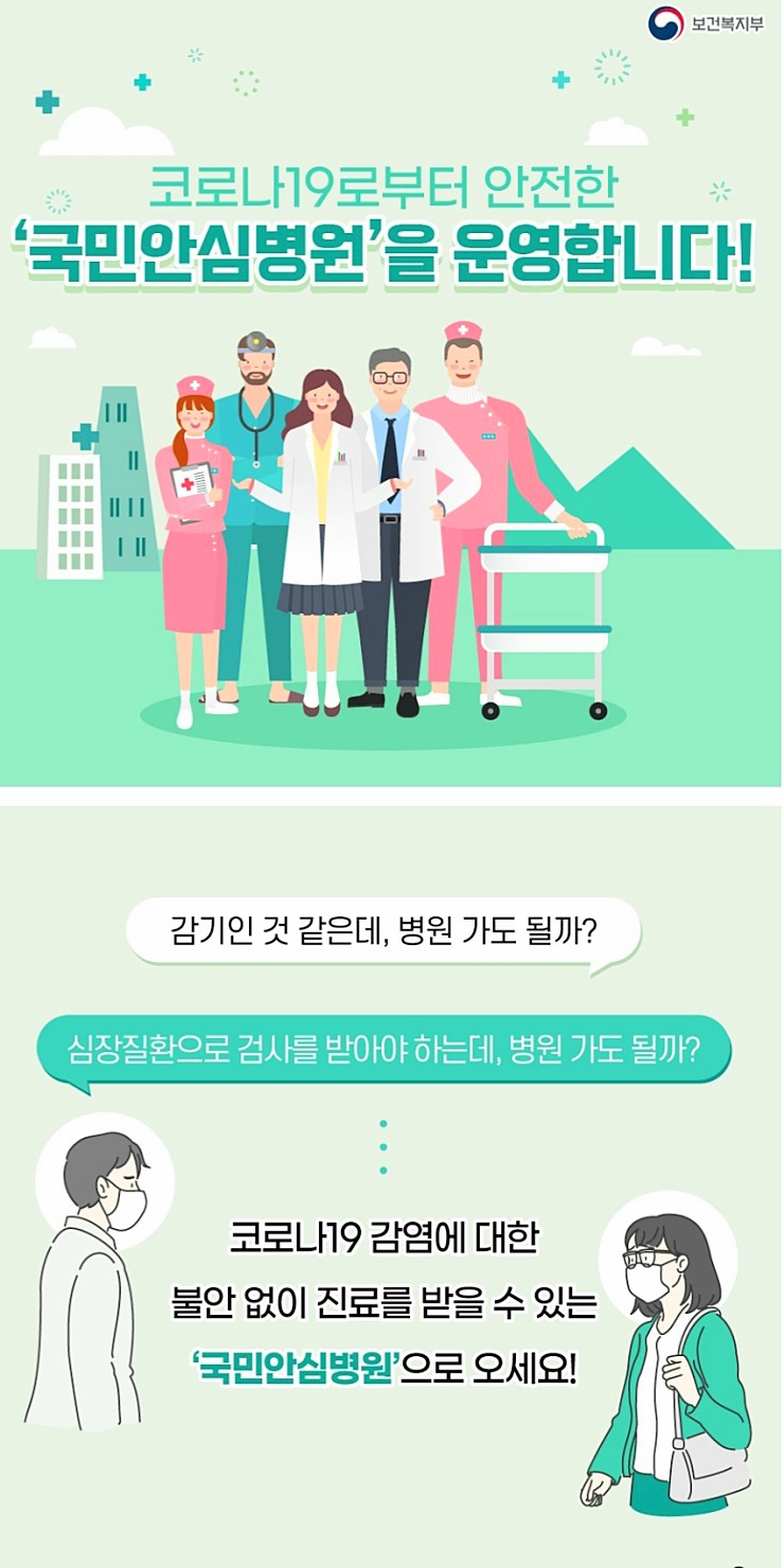 국민안심병원 91개 병원 리스트 참고하세요
