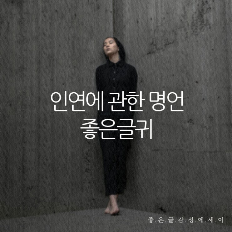 인연에 관한 명언 좋은글귀