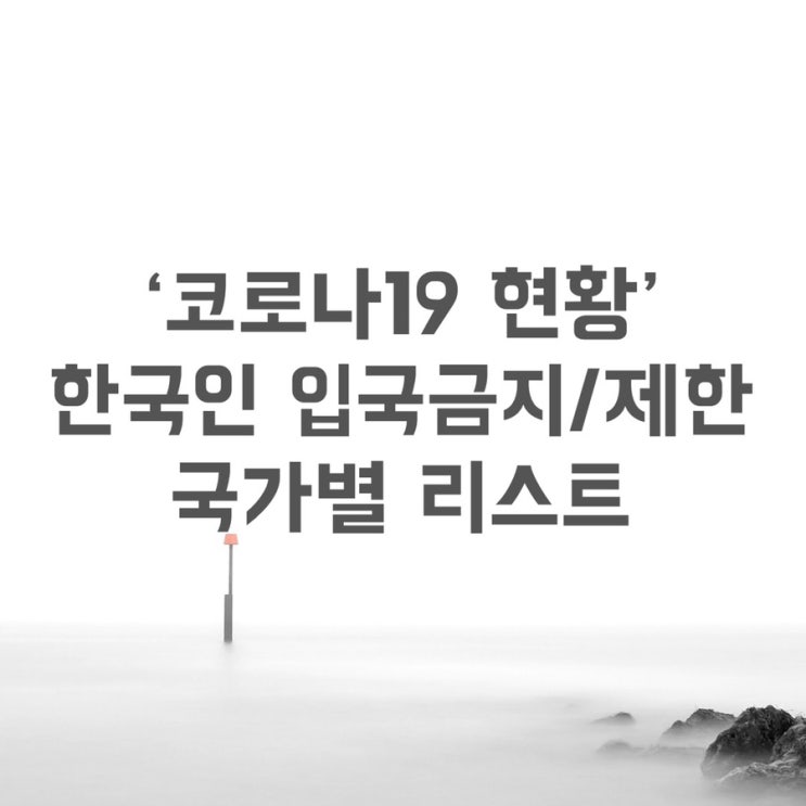  국내외 코로나19 현황, 한국인 입국금지/입국제한 국가별 리스트(2020.02.26 기준)