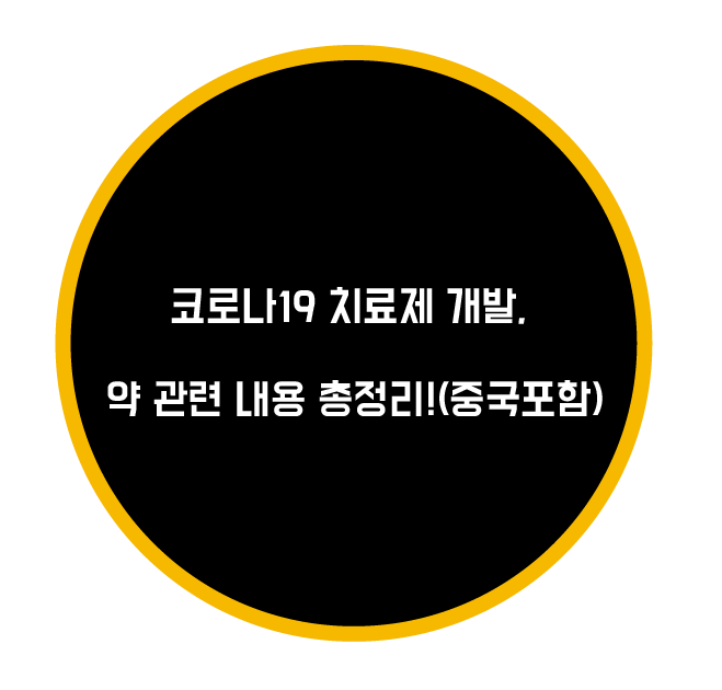  코로나19 치료제 개발, 약 관련 내용 총정리!(중국포함)