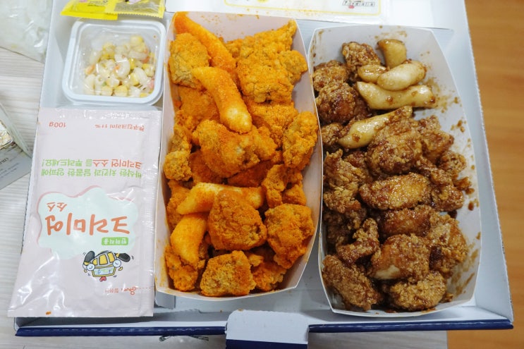네네치킨 후기 매콤치즈스노윙&소이갈릭 거기에 크리미언추가!