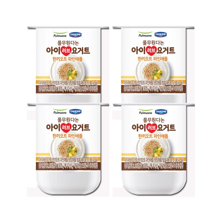  로켓프레시 특가할인 : 풀무원 요거트 한끼오트파인애플100gx4개 1개 : 식품