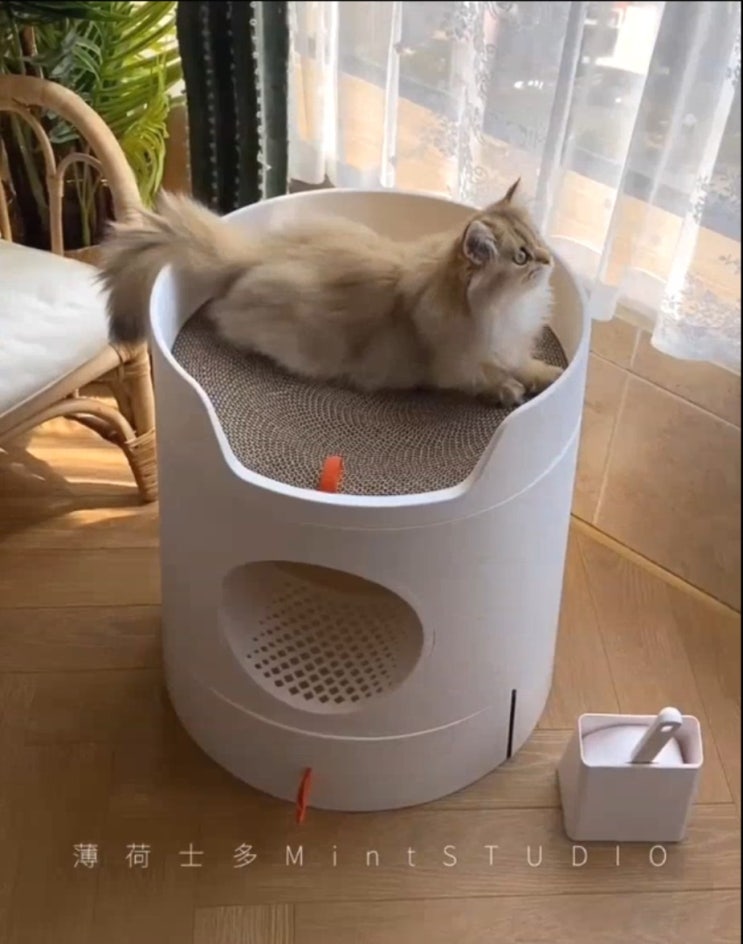 냄새 안나는 서랍형 사막화방지 고양이 화장실