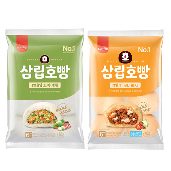  로켓프레시 특가할인 : 보아스몰 삼립 냉동 꼬마호빵 야채1봉  피자1봉 1세트 240g ; 식품