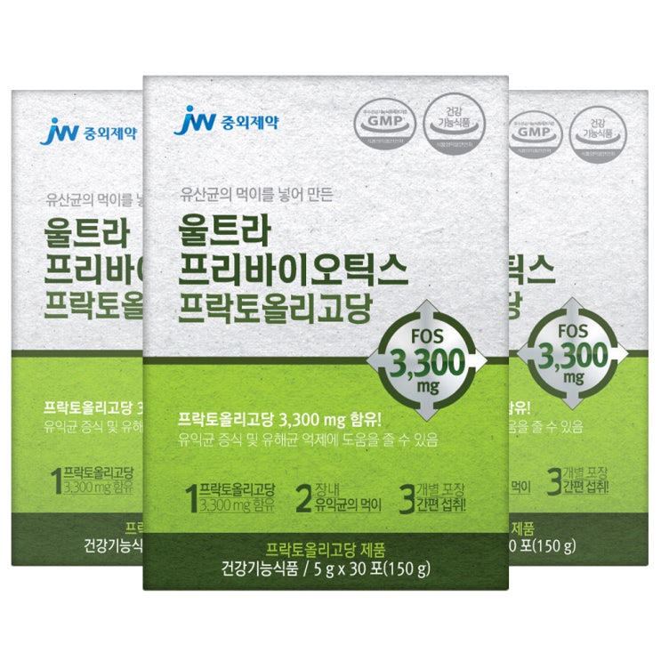  중외제약 울트라 프리바이오틱스 프락토올리고당 150g 3개