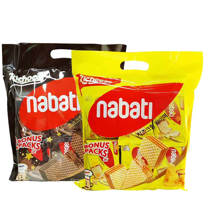 나바티 치즈크림 웨이퍼 450g  초코크림 웨이퍼 450g 1세트