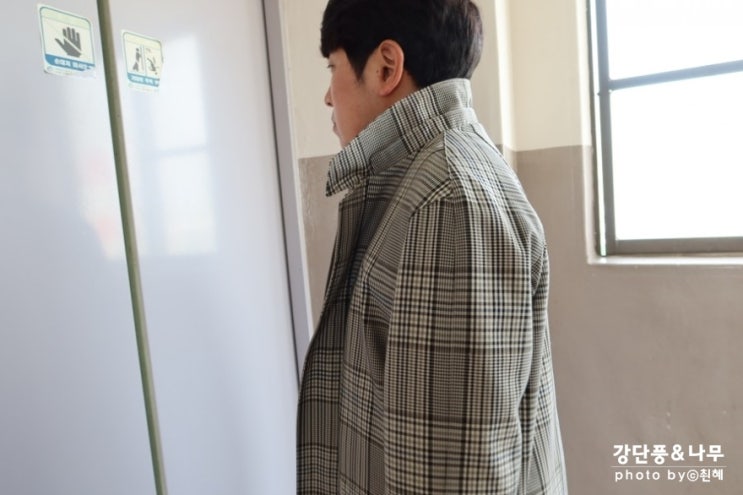 타임옴므 남자 트렌치코트 체크코트 30대추천