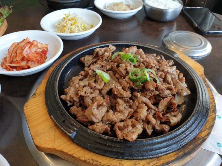  수원 구운동 석쇠불고깃집 푸짐한 불고기 7천원 배달의 민족 가능해요