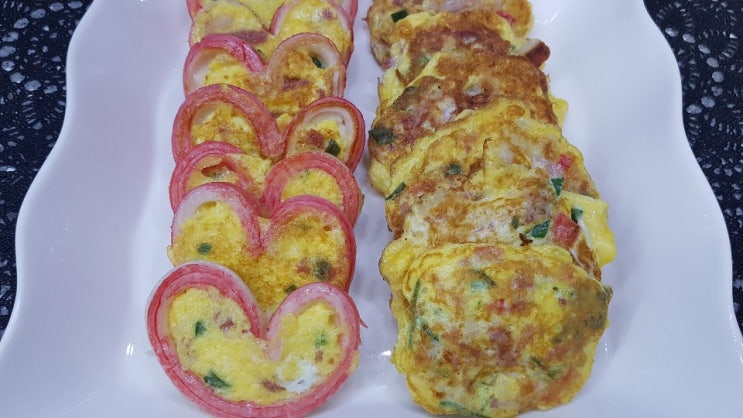  하트맛살전 만들기 (베이컨 활용)