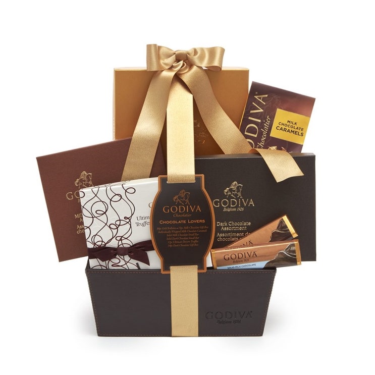  초대박 꿀템 GODIVA Chocolatier 고디바 초콜릿 러버스 선물 바스켓 클래식 골드 리본 초콜릿 캬라멜 초콜릿 바 다크 초콜릿 캔디 4425oz 확인해보시죠!!