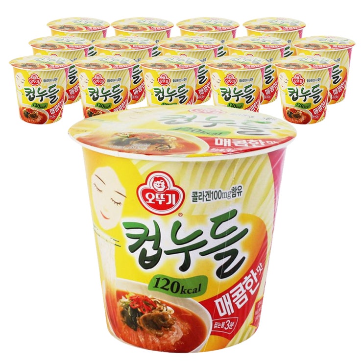  오뚜기컵누들 매콤한맛 작은컵 15개