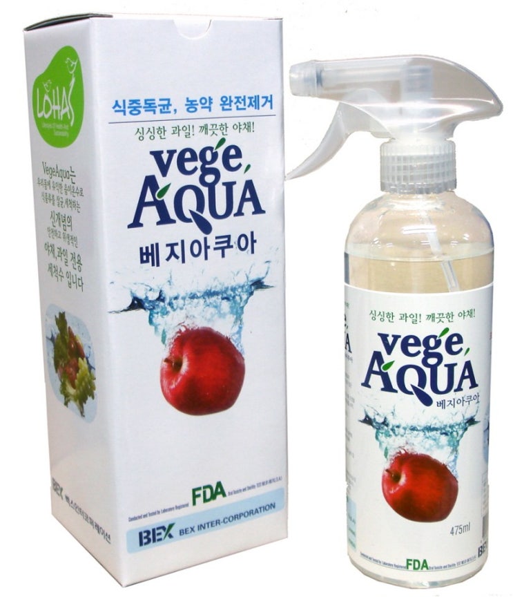  생활용품 베지아쿠아 475ml 1박스12EA 세척제살 1