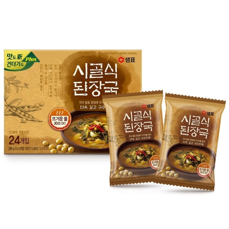  샘표 즉석 시골식 된장국 12g 24개입