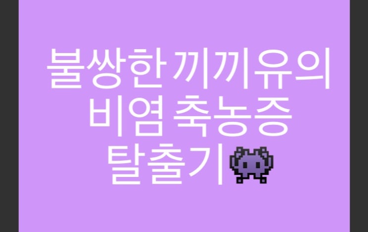  From블로그씨:) 내 몸 관리법  feat.축농증자가치료