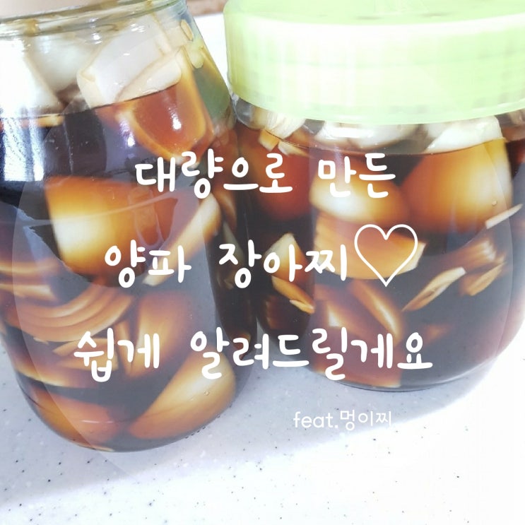  양파장아찌만들기 대량 기준 레시피