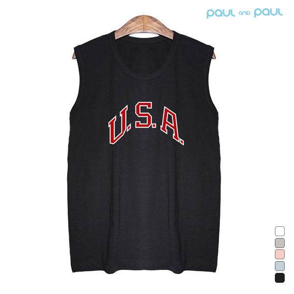  폴앤폴 USA 민소매티남