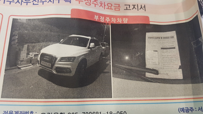  주정차위반 과태료 잘못했습니다. 사과드립니다