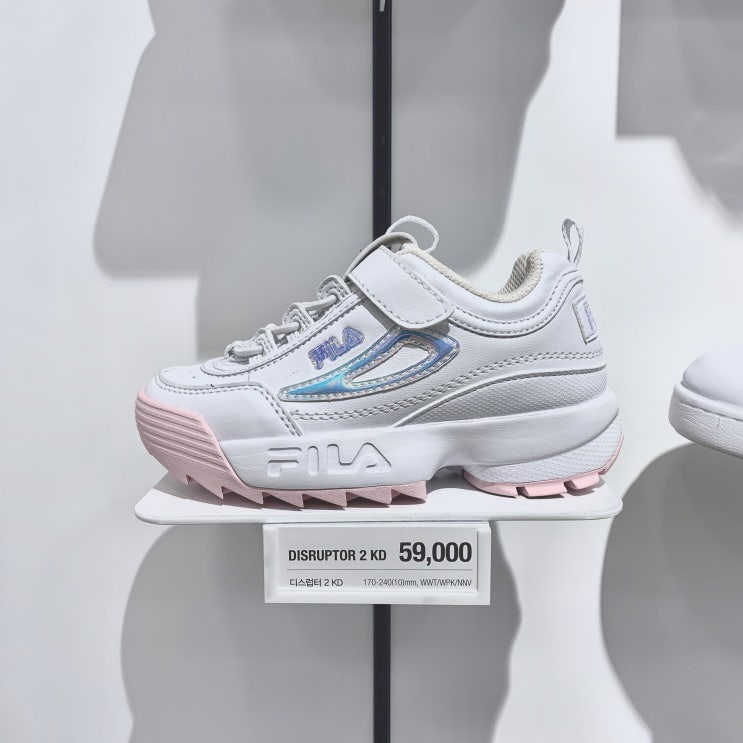  대박난 제품 휠라키즈 아동 디스럽터 운동화 화이트핑크 FK1HTB1002X 보고 결정하시죠~